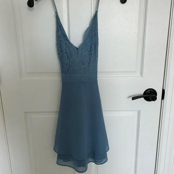 Windsor | Dresses | Windsor Light Blue Lace Skater Dress Size Small |  Poshmark